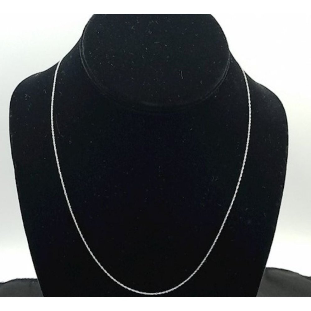 10K White Gold Dainty Chain Necklace
